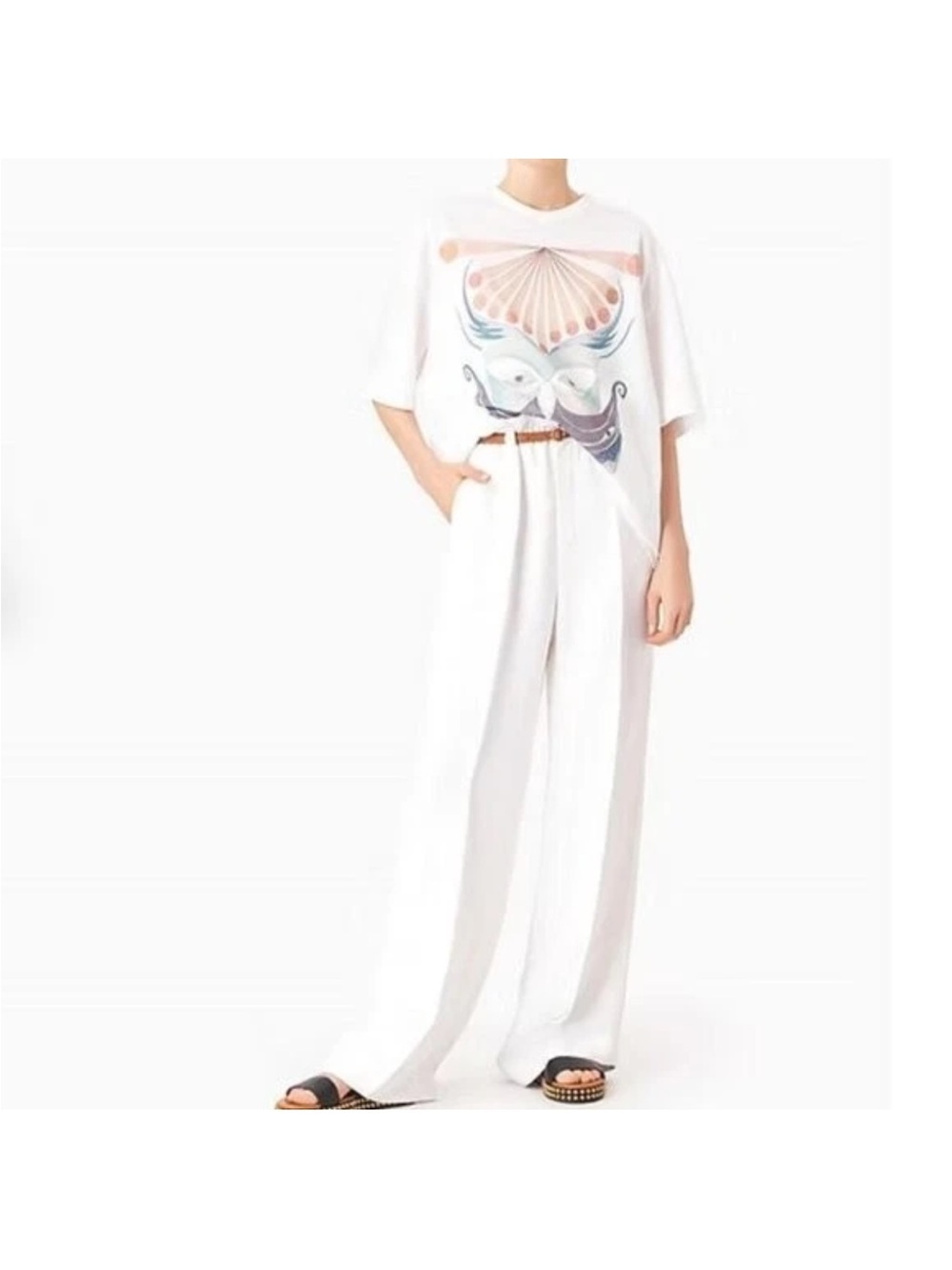 RARE! Chloé Rithika collab artsy oversized tee M